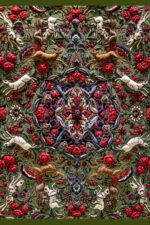 Handwoven Silk High-Relief Tabriz Rug