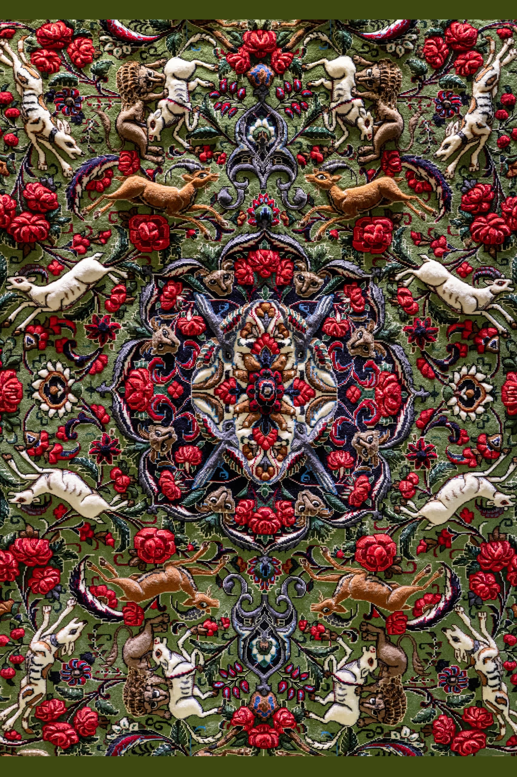 c3e1a64c-e726-4bda-b2d0-eea33cdf4524 Handwoven Silk High-Relief Tabriz Rug - Image 1