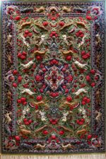 Handwoven Silk High-Relief Tabriz Rug - Image 2